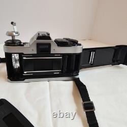 Canon AE-1 Program Black Film Camera FD NFD 50mm 1.4 Lens From JAPAN Great Cond