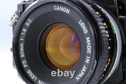 Canon AE-1 Program Black Near Mint Film Camera New FD 50mm F1.8 Lens Japan