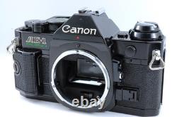 Canon AE-1 Program Black Near Mint Film Camera New FD 50mm F1.8 Lens Japan