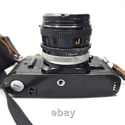 Canon AE-1 Program Black SLR Film Camera with Canon 50mm f/1.8 Lens, Tested