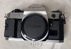 Canon AE-1 Program SLR Film Camera Body Chrome withLens Cap #1006