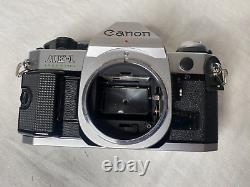 Canon AE-1 Program SLR Film Camera Body Chrome withLens Cap #1006