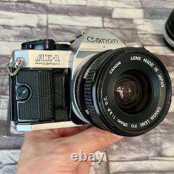 Canon AE-1 Program SLR Film Camera with Canon Lens FD 28mm F2.8 & Tamron 35-70mm