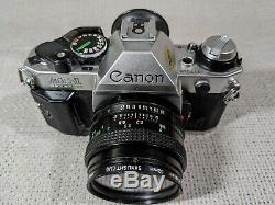 Canon AE 1 Program SLR Film With Canon 50mm 1.8 Lens