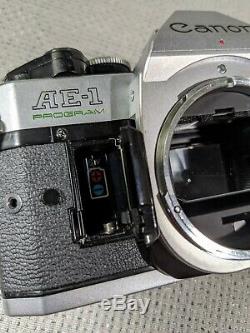 Canon AE 1 Program SLR Film With Canon 50mm 1.8 Lens