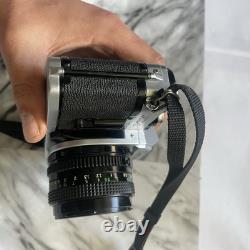 Canon AE-1 Silver SLR 35mm Film Camera FD 50mm f/1.8 Lens FROM JAPAN Tasted