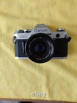 Canon AE-1 Silver SLR Film Camera with FD 50mm f/1.8 Lens