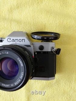 Canon AE-1 Silver SLR Film Camera with FD 50mm f/1.8 Lens