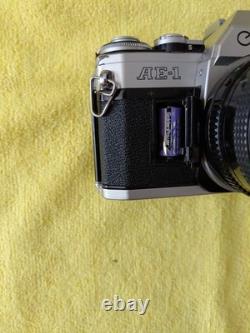 Canon AE-1 Silver SLR Film Camera with FD 50mm f/1.8 Lens