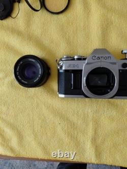 Canon AE-1 Silver SLR Film Camera with FD 50mm f/1.8 Lens