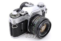 Canon AE-1 silver 35mm Film Camera New FD 50mm f/1.8 Lens Near MINT #191