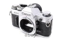 Canon AE-1 silver 35mm Film Camera New FD 50mm f/1.8 Lens Near MINT #191