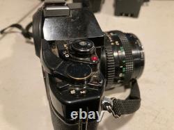 Canon A-1 35mm SLR Film Camera Black with 2X Lens, Bag, Flash & Accessories