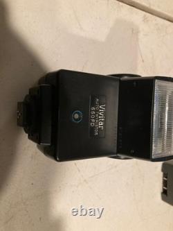 Canon A-1 35mm SLR Film Camera Black with 2X Lens, Bag, Flash & Accessories