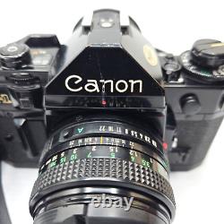 Canon A-1 A1 35mm SLR Film Camera with 50mm FD lens Kit Tested & Working Great