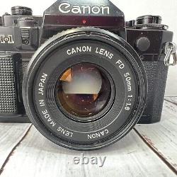 Canon A-1 A1 35mm SLR Film Camera with 50mm f/1.8 FD lens Kit