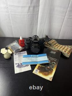 Canon A-1 Film Camera with 1.4 50mm Lens Manuals Cleaning Kit And Strap