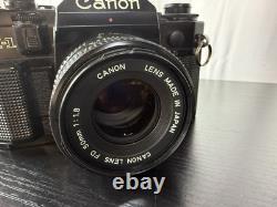 Canon A-1 Film Camera with 1.4 50mm Lens Manuals Cleaning Kit And Strap