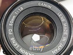 Canon A-1 w Canon FD 50mm 1.8 Lens 35mm Film Camera Tested, Working, Read