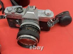 Canon FTb 35mm SLR Film Camera with FD 50mm f1.8 + 100-200mm Lens Kit