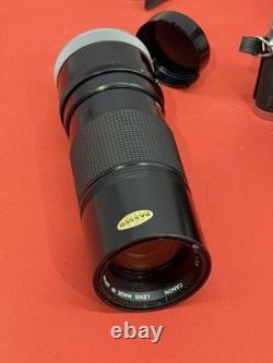 Canon FTb 35mm SLR Film Camera with FD 50mm f1.8 + 100-200mm Lens Kit