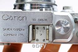 Canon Iib 35mm Film Rangefinder Camera Ltm #34636 + Serenar 28mm F/3.5 Lens Mioj