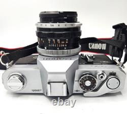 Canon TL QL 35mm SLR Film Camera with Canon FL 50mm f/1.8 Lens- Tested & Working