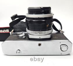 Canon TL QL 35mm SLR Film Camera with Canon FL 50mm f/1.8 Lens- Tested & Working