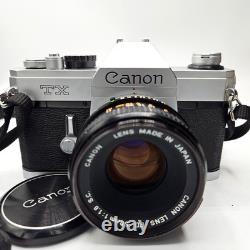Canon TX 35mm SLR Film Camera with Canon 50mm f/1.8 Prime Lens- Tested & Working
