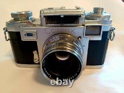 Carl Zeiss Ikon Contax IIIa 35mm Film Camera with Sonnar 50mm F/1.5 lens 2 Issues