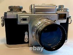 Carl Zeiss Ikon Contax IIIa 35mm Film Camera with Sonnar 50mm F/1.5 lens 2 Issues