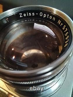 Carl Zeiss Ikon Contax IIIa 35mm Film Camera with Sonnar 50mm F/1.5 lens 2 Issues