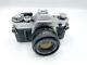 Chrome Canon AE-1 Film Camera + 50mm Lens Manual Focus Camera Kit Very Good
