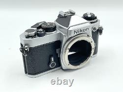 Chrome Nikon FE SLR film camera body only, lens is not included Very Good