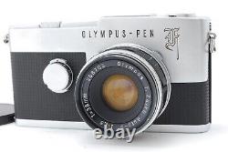 Cla'd Mint Olympus Pen F Black 35mm SLR Film Camera 38mm F1.8 Lens From Japan