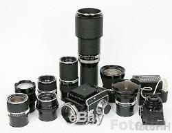 Complete Rollei Sl66 Set With Rare Prototype Items + 9 Different Lenses Included