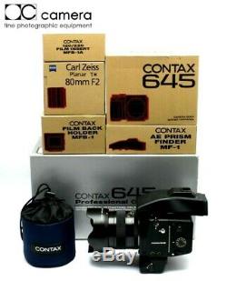 Contax 645 Medium Format Film Camera Kit with 80mm f2 Planar Lens, Boxes #30232