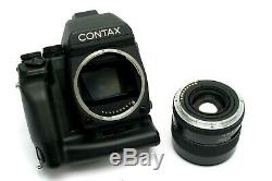 Contax 645 Medium Format Film Camera Kit with 80mm f2 Planar Lens, Boxes #30232