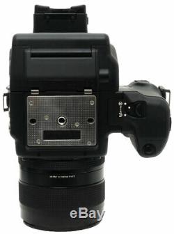 Contax 645 Medium Format + Planar 80mm F2 T Lens. MFB-1A 120/220. Hood. Strap