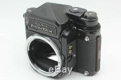 EXC+3 Pentax 6x7 67 TTL Mirror up Body + 75mm 200mm LENS Wood Grip from Japan