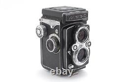 EXC+4 withCase Yashica-D TLR Film Camera Black Yashikor 80mm F3.5 Lens JAPAN