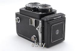 EXC+4 withCase Yashica-D TLR Film Camera Black Yashikor 80mm F3.5 Lens JAPAN