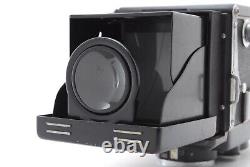 EXC+4 withCase Yashica-D TLR Film Camera Black Yashikor 80mm F3.5 Lens JAPAN