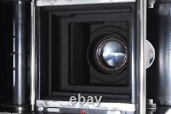 EXC+4 withCase Yashica-D TLR Film Camera Black Yashikor 80mm F3.5 Lens JAPAN