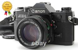 EXC+5? Canon AE-1 Black 35mm Film Camera New FD NFD 50mm F1.4 Lens From Japan