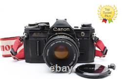 EXC+5 Canon AE-1 Black 35mm Film Camera SLR FD 50mm f/1.8 SC S. C Lens JAPAN