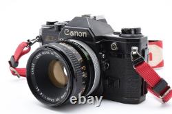 EXC+5 Canon AE-1 Black 35mm Film Camera SLR FD 50mm f/1.8 SC S. C Lens JAPAN