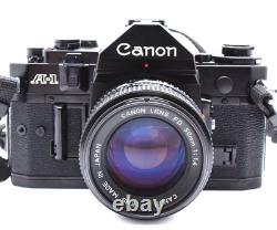 EXC+5? Canon A-1 35mm SLR Film Camera New FD NFD 50mm F/1.4 Lens From JAPAN