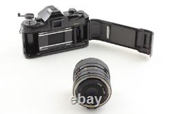 EXC+5 Canon A-1 Black 35mm Film Camera Body New FD 35-70mm F3.5-4.5 Lens JAPAN