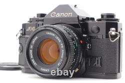 EXC+5 Canon A-1 Black 35mm SLR Film Camera Body New FD 50mm F1.8 Lens JAPAN